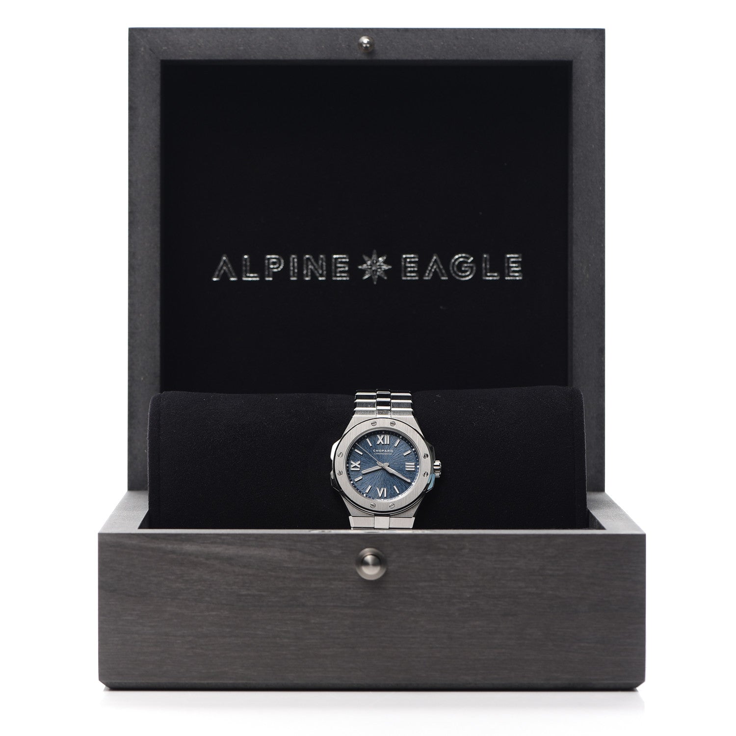 Chopard Lucent Steel 36mm Alpine Eagle Automatic Watch Blue 6 of 6