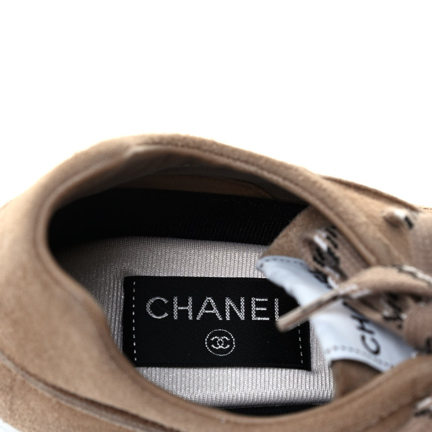 Suede Goatskin CC Sneakers 38 Dark Beige