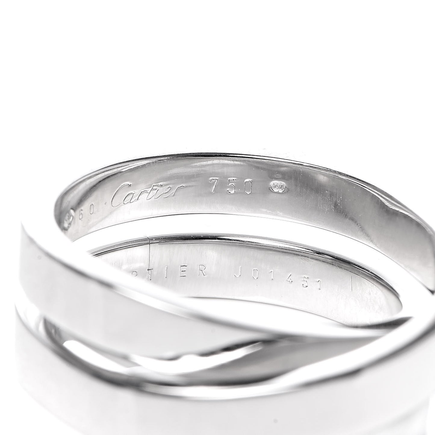 18K White Gold 9mm Paris Nouvelle Vague Ring 60 9.25