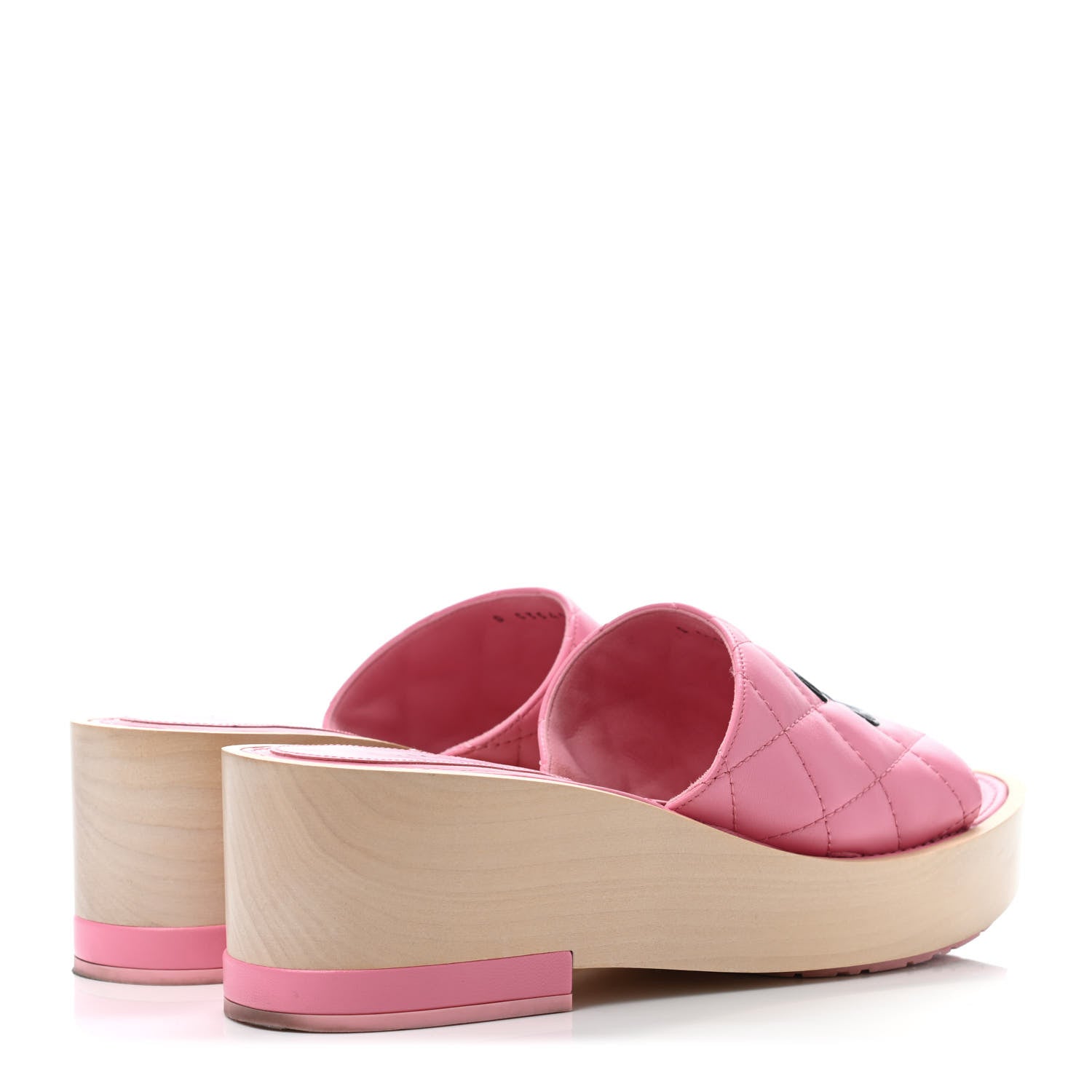 Chanel Lambskin CC Flat Slide Sandals 39 Pink 3 of 4