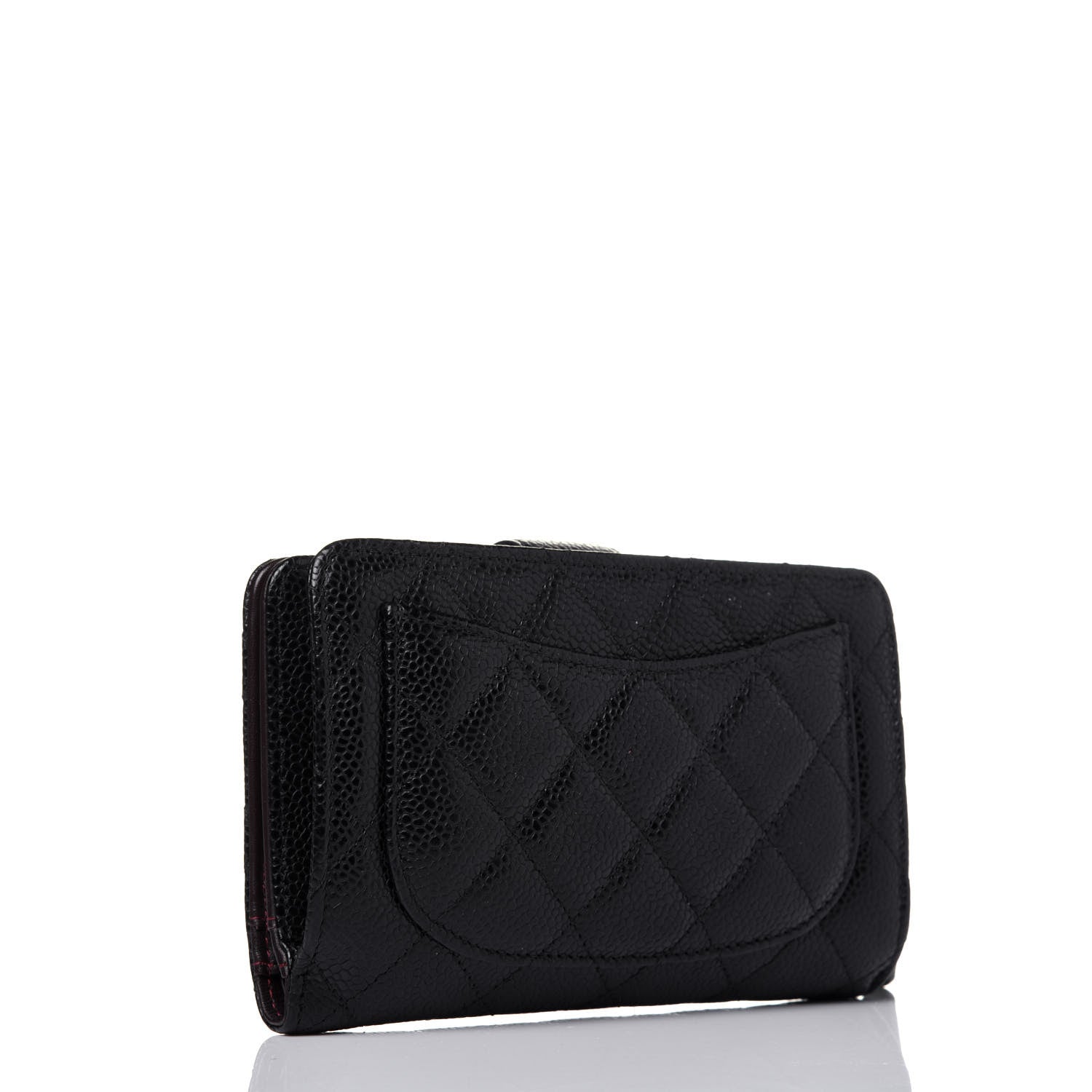 Chanel Caviar Quilted CC French Wallet Black 3 of 16