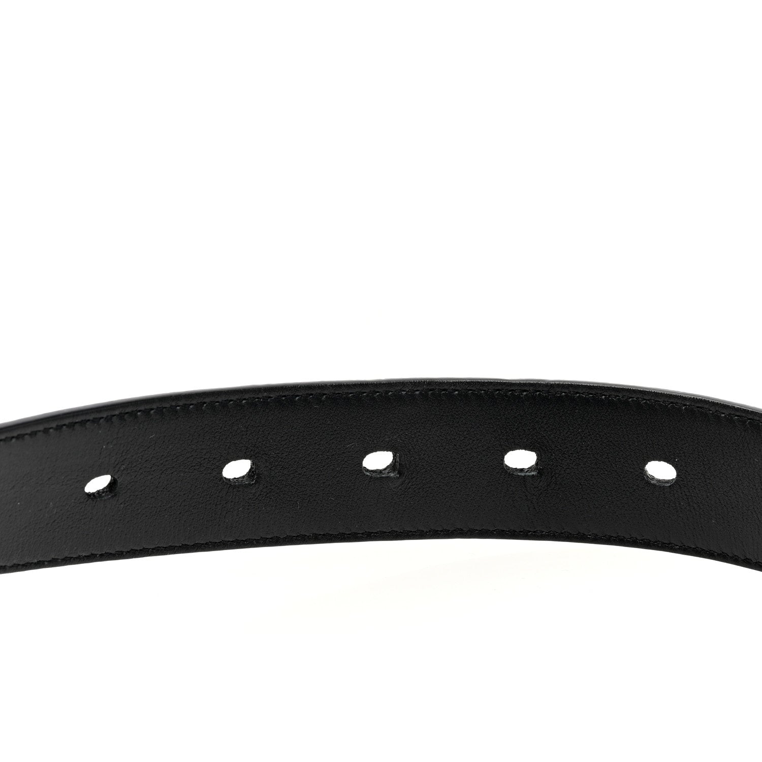 Saint Laurent Smooth Calfskin Monogram Square Buckle Belt 90 36 Black 4 of 4
