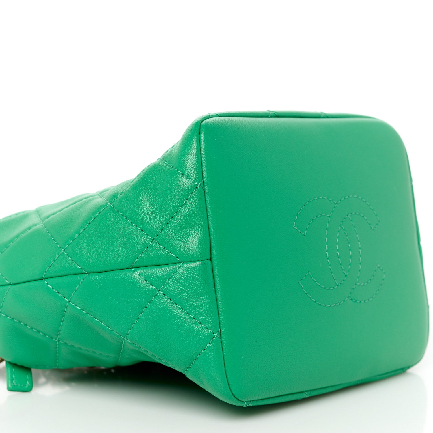 Chanel Lambskin Quilted Small Perfect Meeting Hobo Green 9 of 10