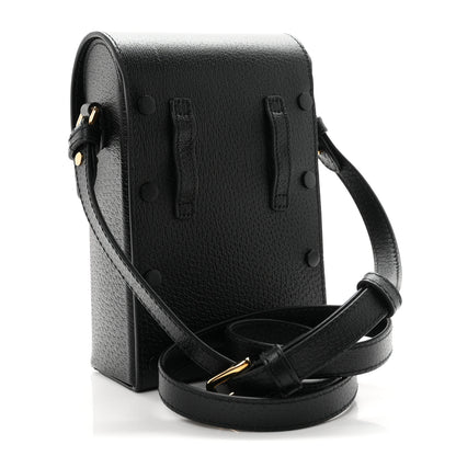 Gucci Dollar Calfskin Vertical Horsebit 1955 Crossbody Bag Black 2 of 9