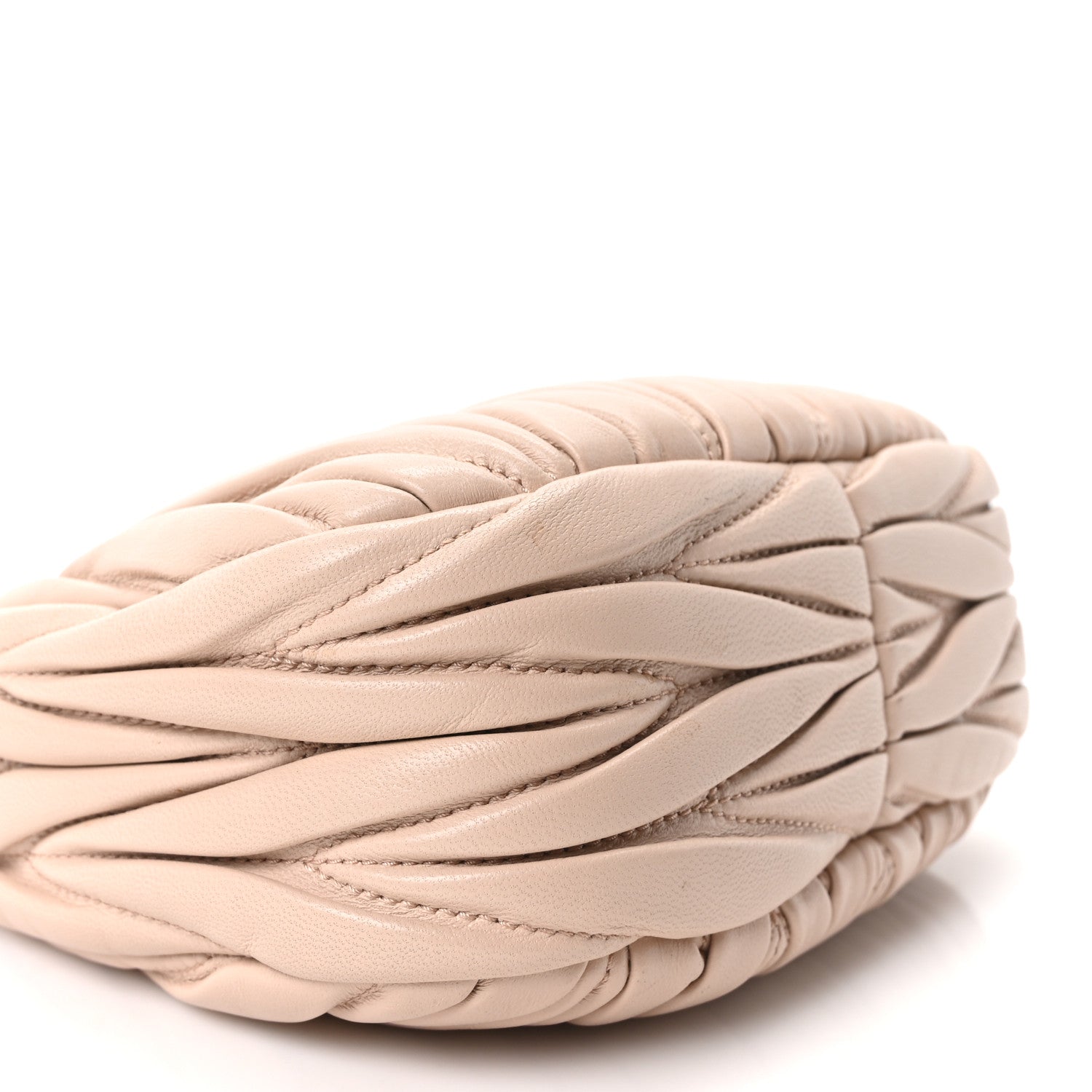 Miu Miu Nappa Matelasse Mini Wander Hobo Cipria 8 of 9