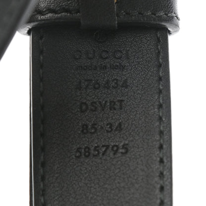 Gucci Calfskin Matelasse GG Marmont Belt Bag 85 34 Black 8 of 11