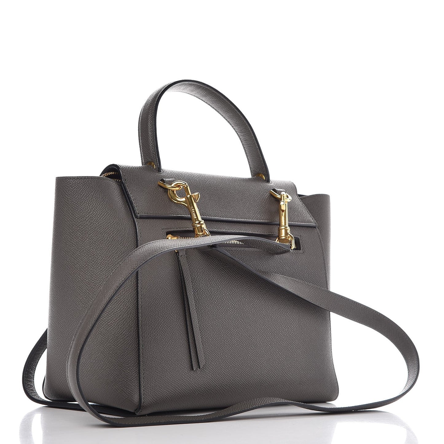 Baby Grained Calfskin Micro Belt Bag Grey