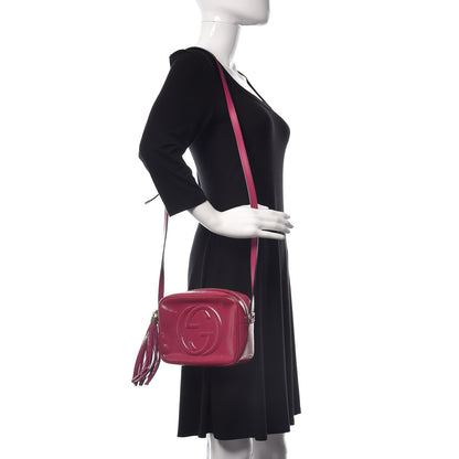 Gucci Soft Patent Small Soho Disco Bag Bright Bougainvillea 2 of 15
