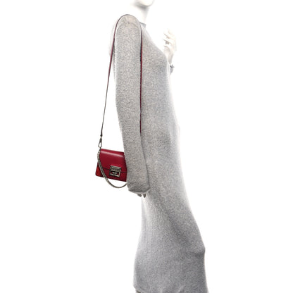 Givenchy Goatskin Mini GV3 Shoulder Bag Cherry Red 2 of 11