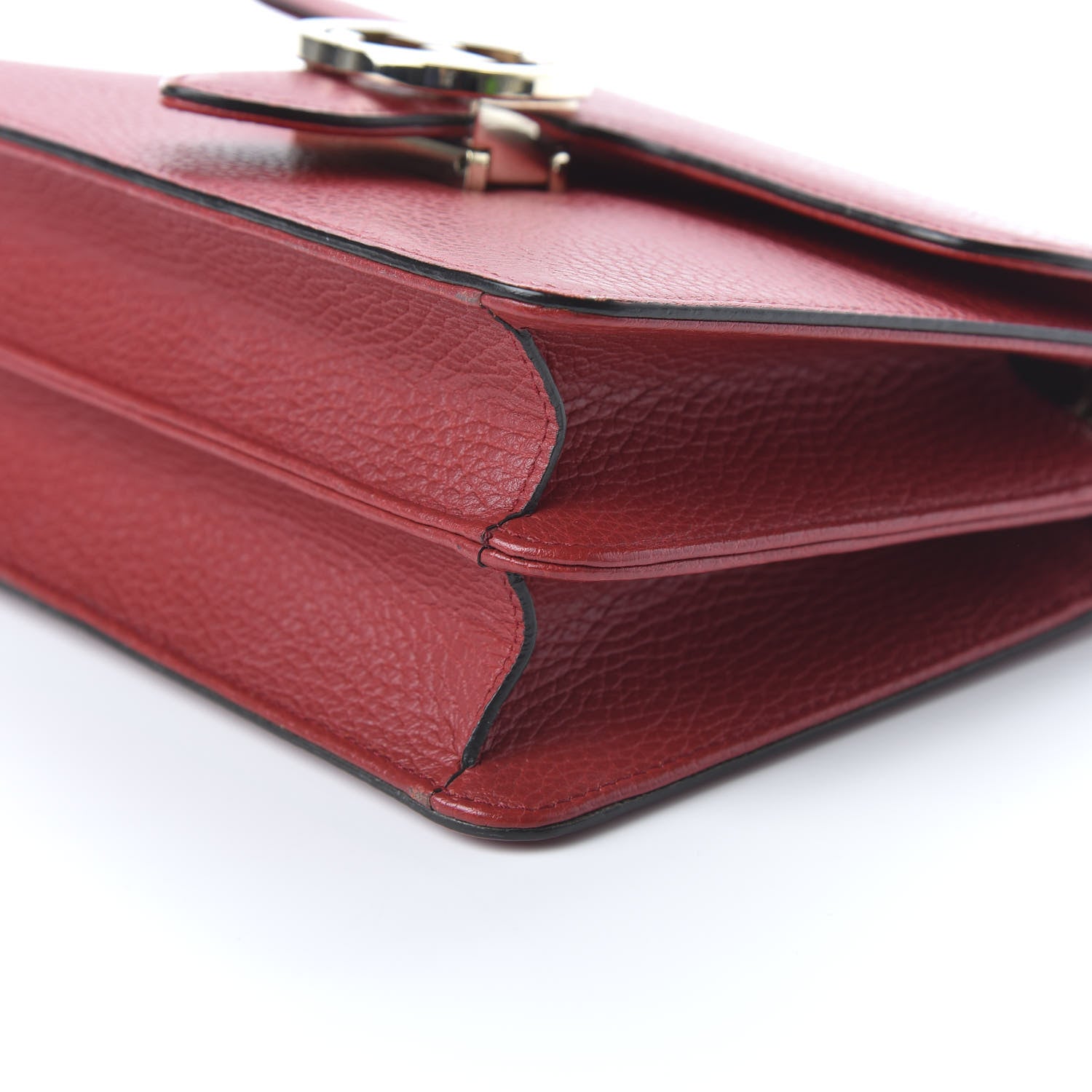 Gucci Dollar Calfskin Small Interlocking G Shoulder Bag Red 7 of 10