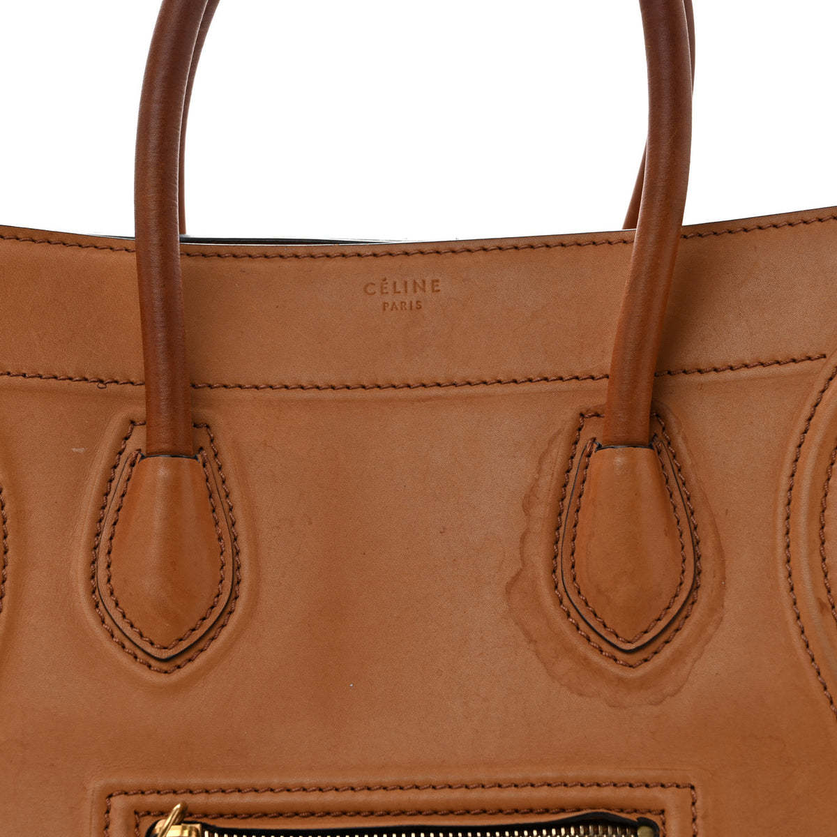Celine Natural Calfskin Medium Phantom Luggage Tan 15 of 29