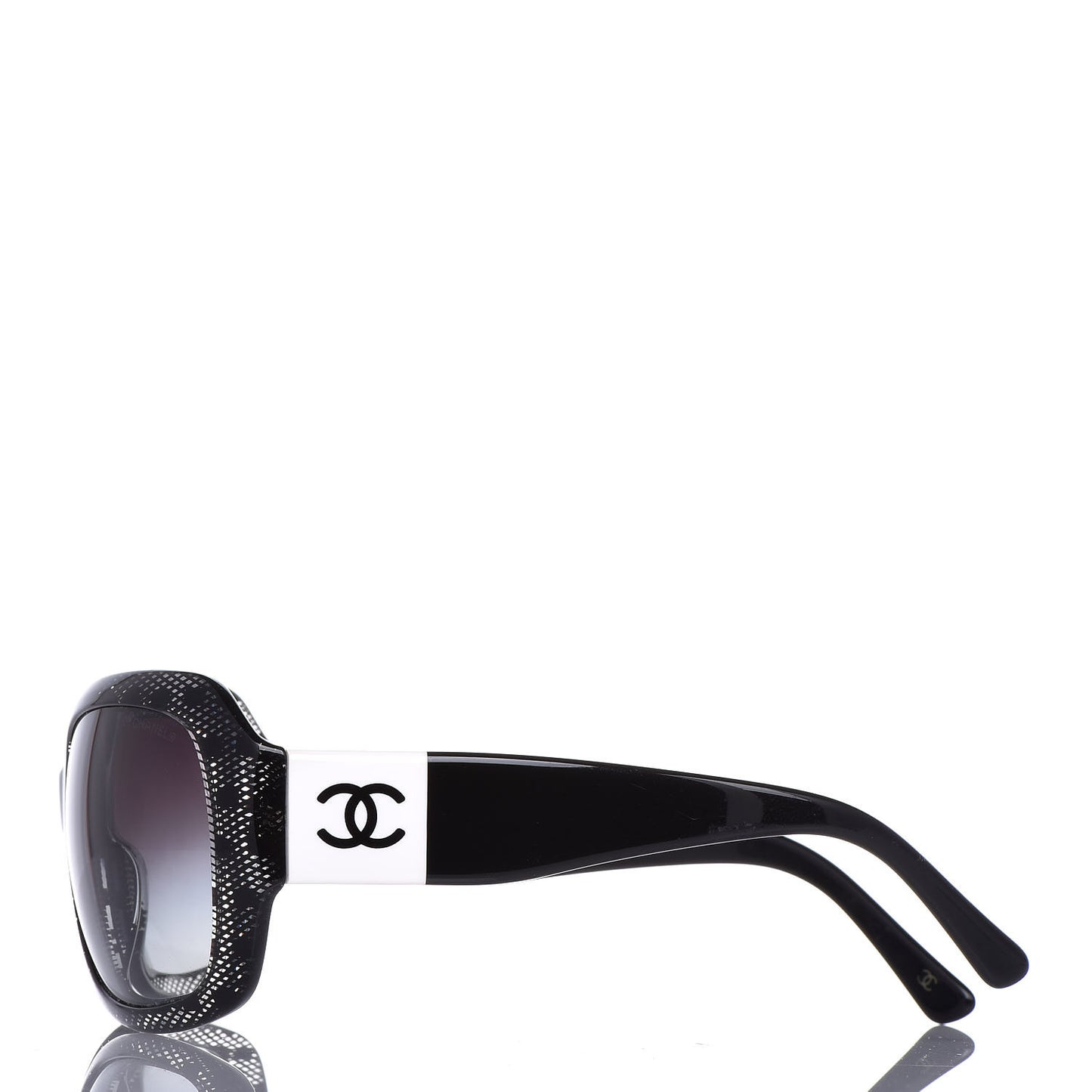 Acetate CC Lace Effect Sunglasses 5146 Black White