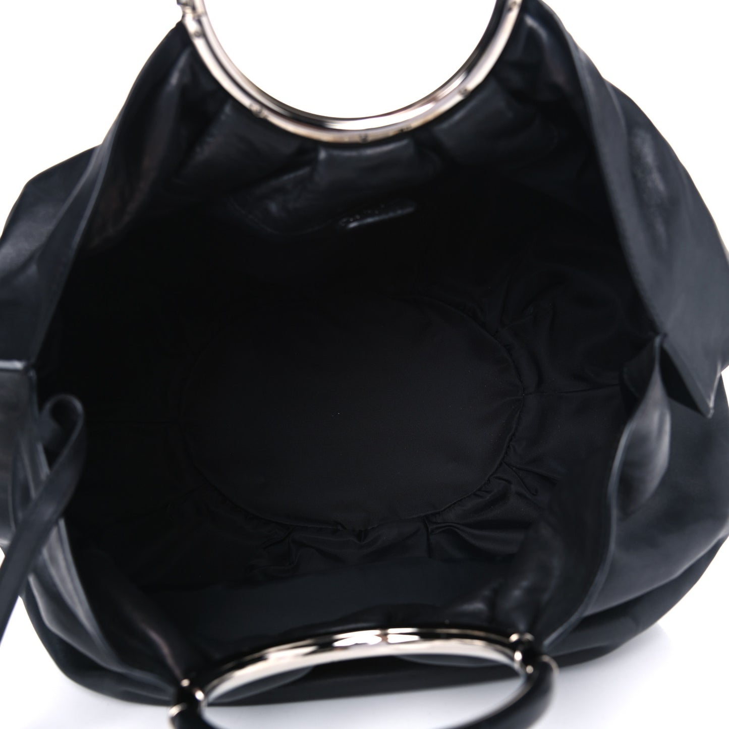 Smooth Calfskin Soft Babe Shopping Tote Black
