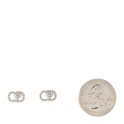 Christian Dior Crystal Clair D Lune Earrings Silver 2 of 5