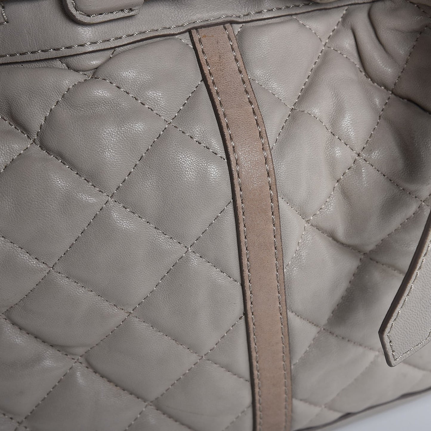 Lambskin Quilted Medium Enmore Hobo Grey