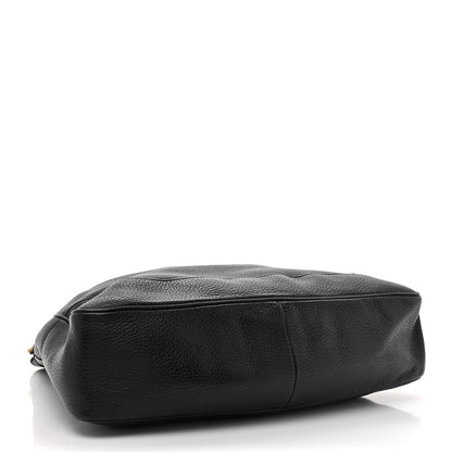 Gucci Pebbled Calfskin Medium Diana Bamboo Shoulder Bag Black 4 of 11