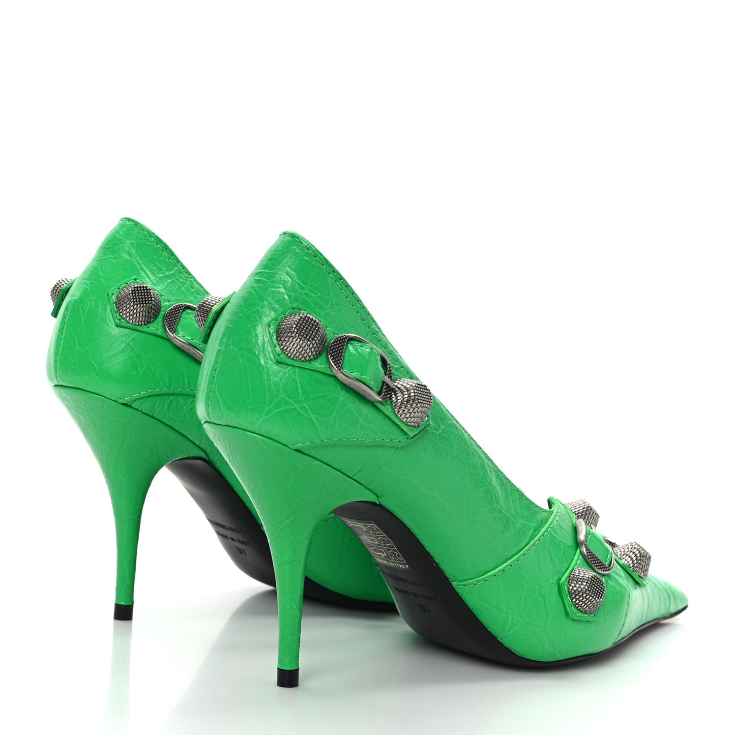Agneau Arena Cagole 90mm Pumps 37 Vivid Green