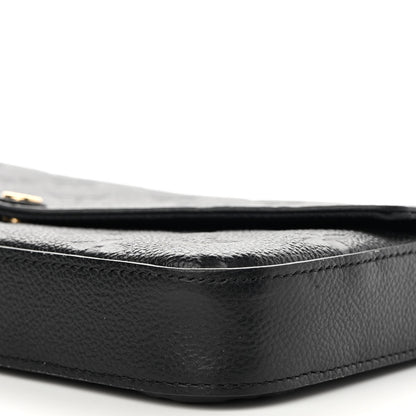 Louis Vuitton Empreinte Pochette Felicie Chain Wallet Black 9 of 13