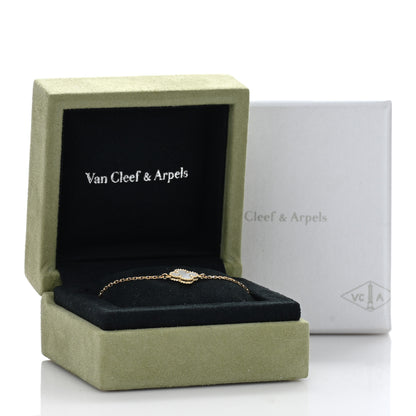 Van Cleef & Arpels 18K Yellow Gold Mother of Pearl Sweet Alhambra Bracelet 4 of 4