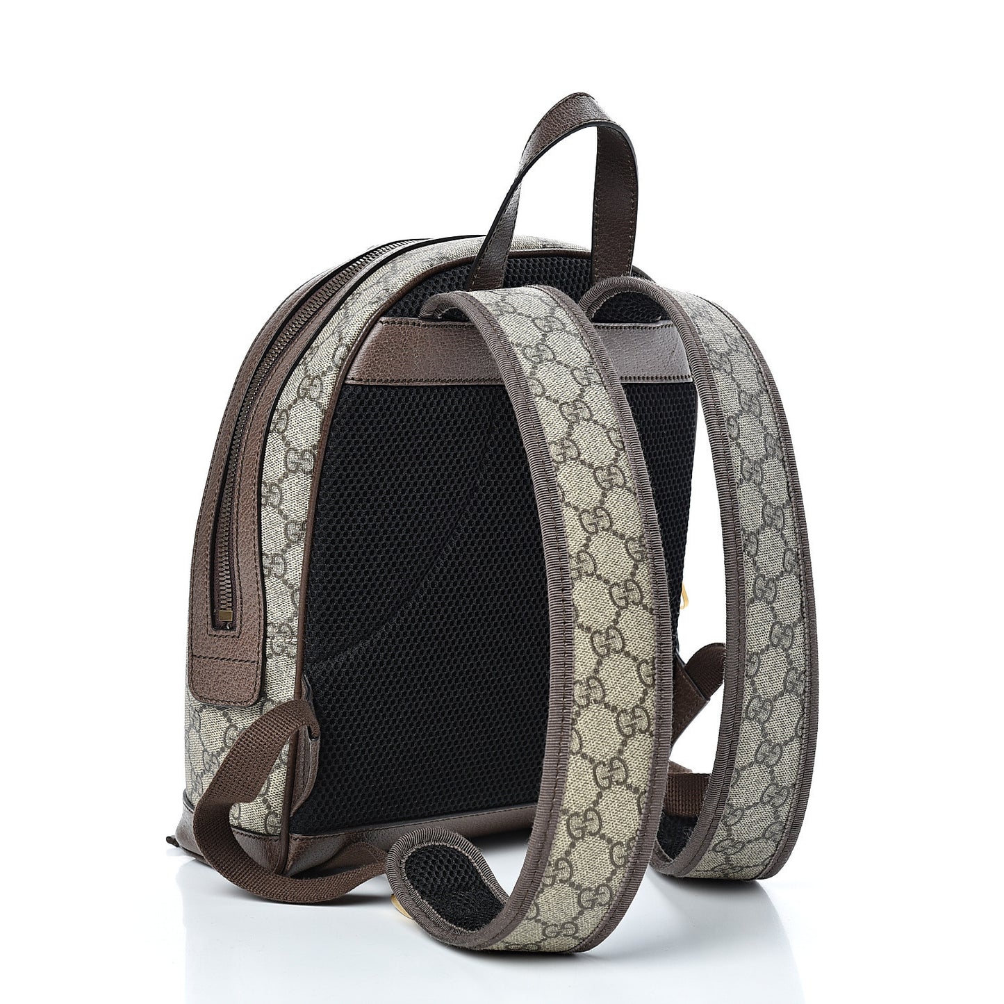 GG Supreme Monogram Calfskin Web Small Ophidia Day Backpack Beige Ebony New Acero