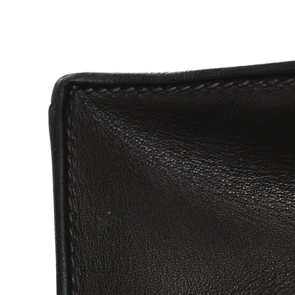 Hermes Tadelakt Kelly Pochette Clutch Chocolate 12 of 13