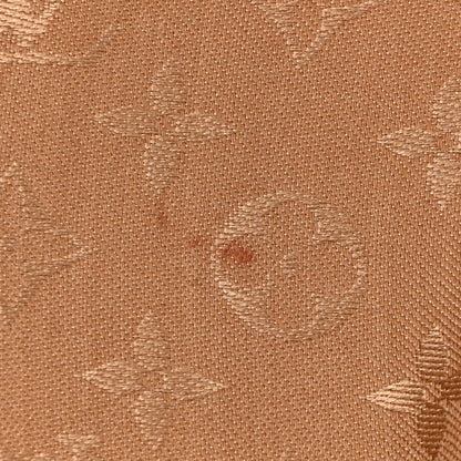 Louis Vuitton Silk Wool Monogram Shine Shawl Caramel 14 of 14