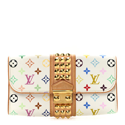 Louis Vuitton Monogram Multicolor Courtney Clutch White 1 of 9