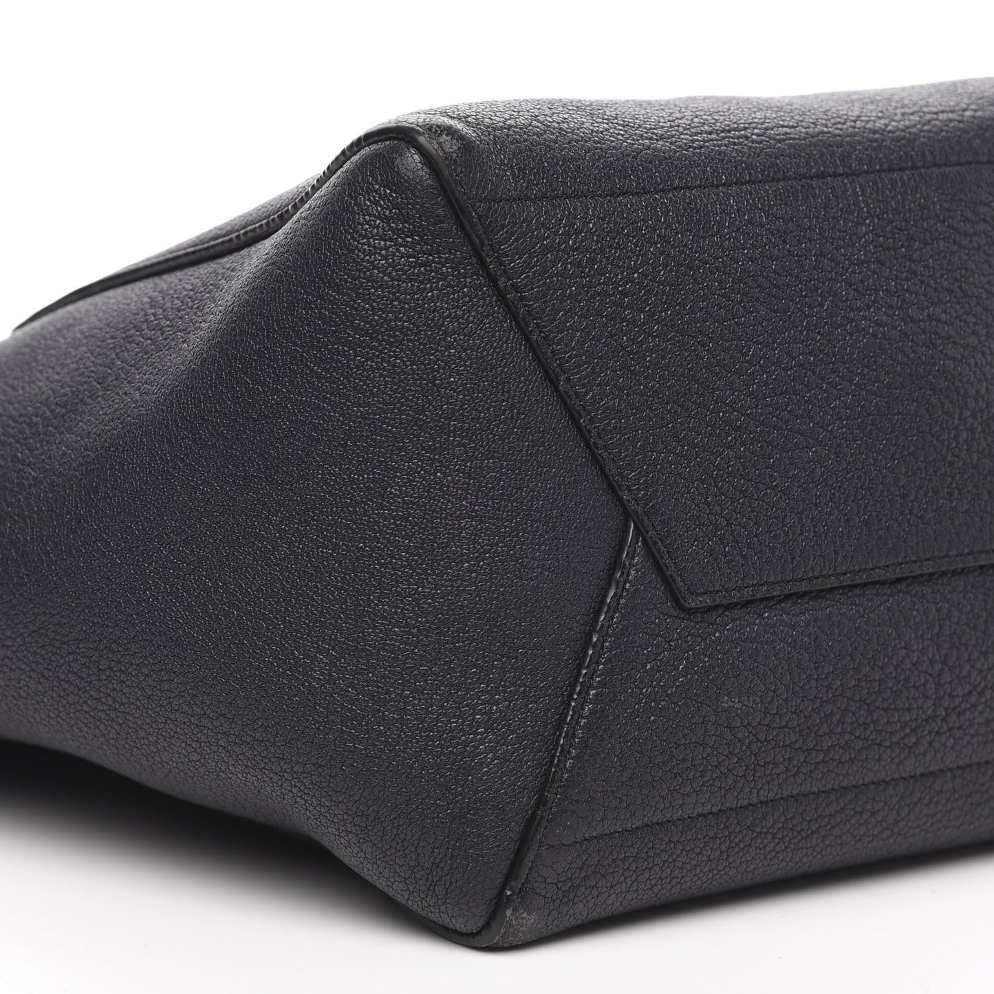 Soft Grained Calfskin Sangle Bucket Bag Navy Blue