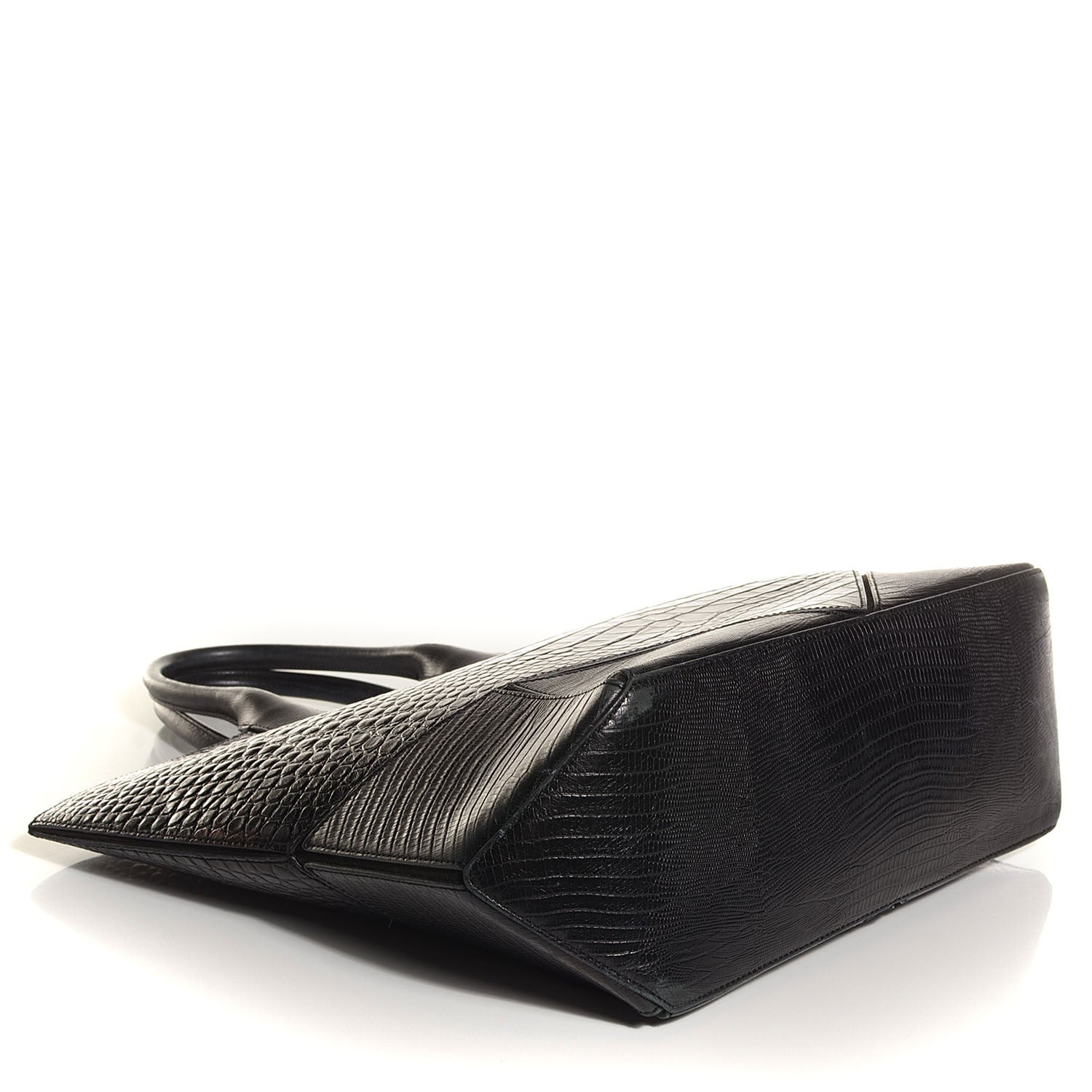 Givenchy Calfskin Crocodile Embossed Easy Tote Black 5 of 9