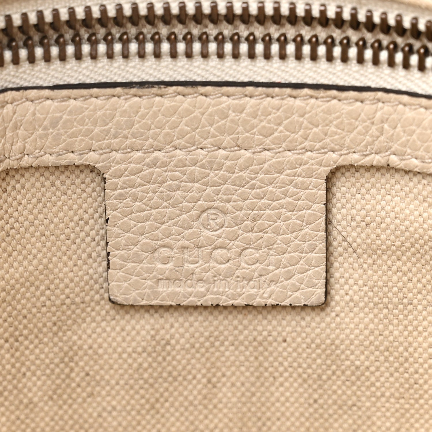 Gucci Grained Calfskin Logo Half Moon Hobo White 6 of 16