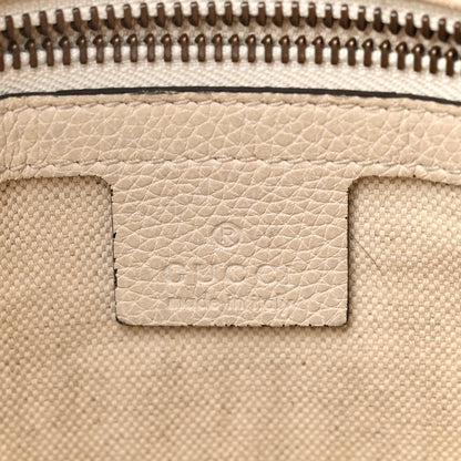 Gucci Grained Calfskin Logo Half Moon Hobo White 6 of 16