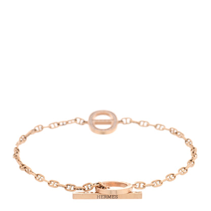 Hermes 18K Rose Gold Diamond Chaine D'Ancre Contour Bracelet SH 2 of 3