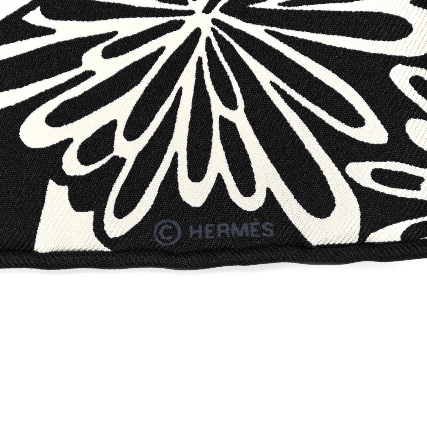 Hermes Silk The Three Graces Zoom Scarf 45 Blanc Casse Black 2 of 4