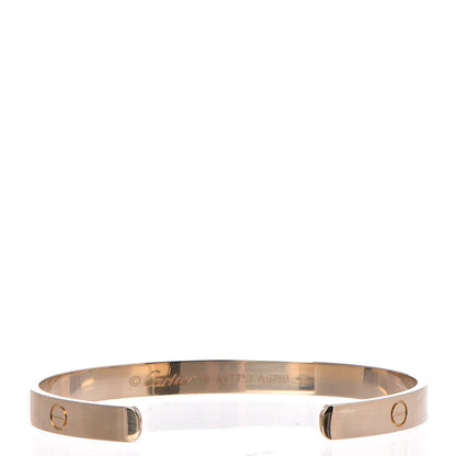 Cartier 18K Yellow Gold LOVE Cuff Bracelet 19 3 of 8