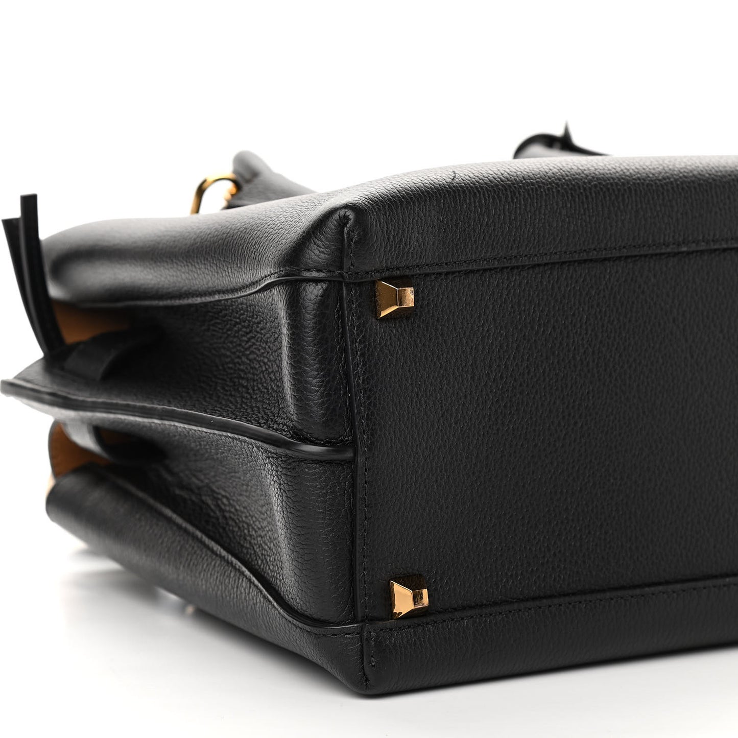 Grained Calfskin Medium Milla Tote Black