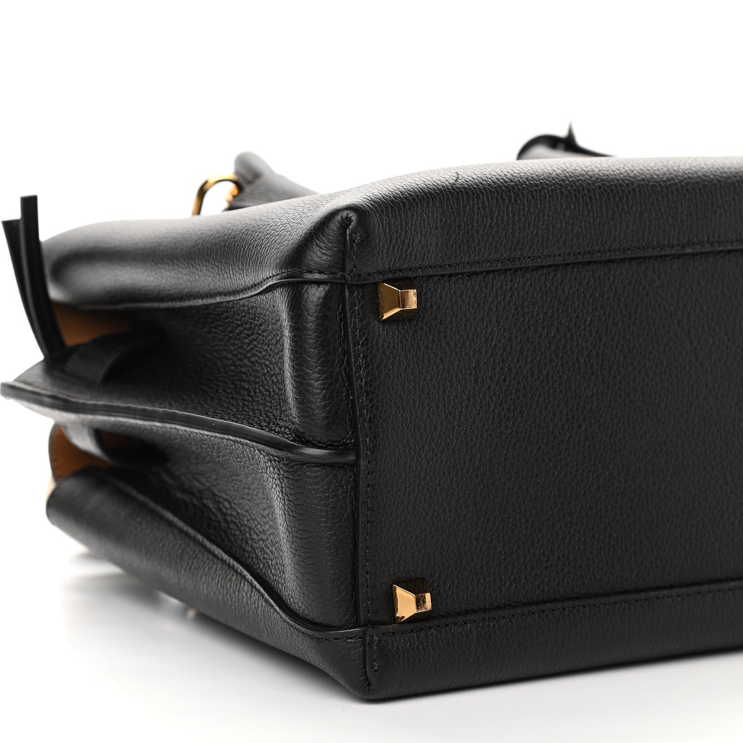 MCM Grained Calfskin Medium Milla Tote Black 9 of 11