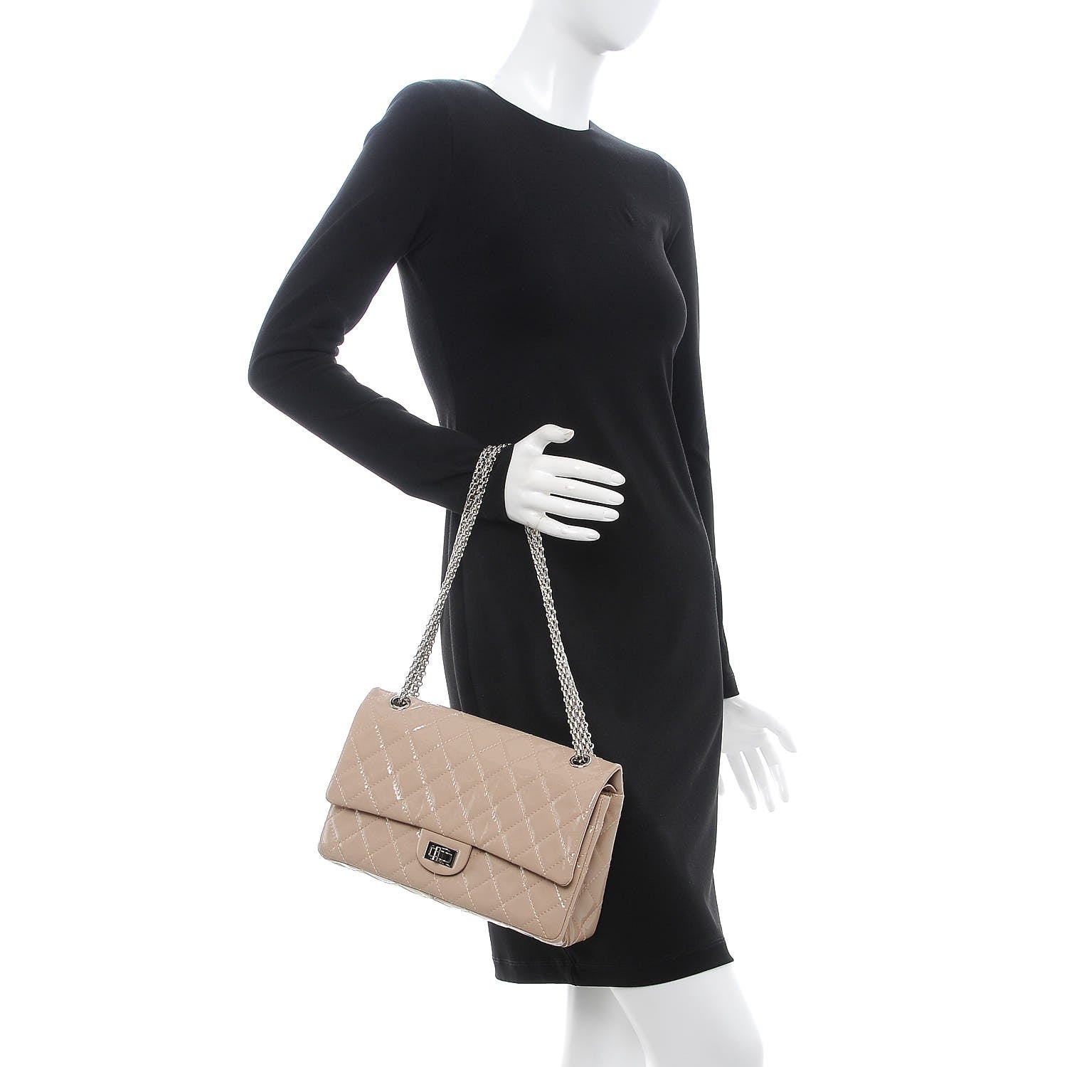 Chanel Patent Quilted 2.55 Reissue 226 Flap Beige 2 of 8