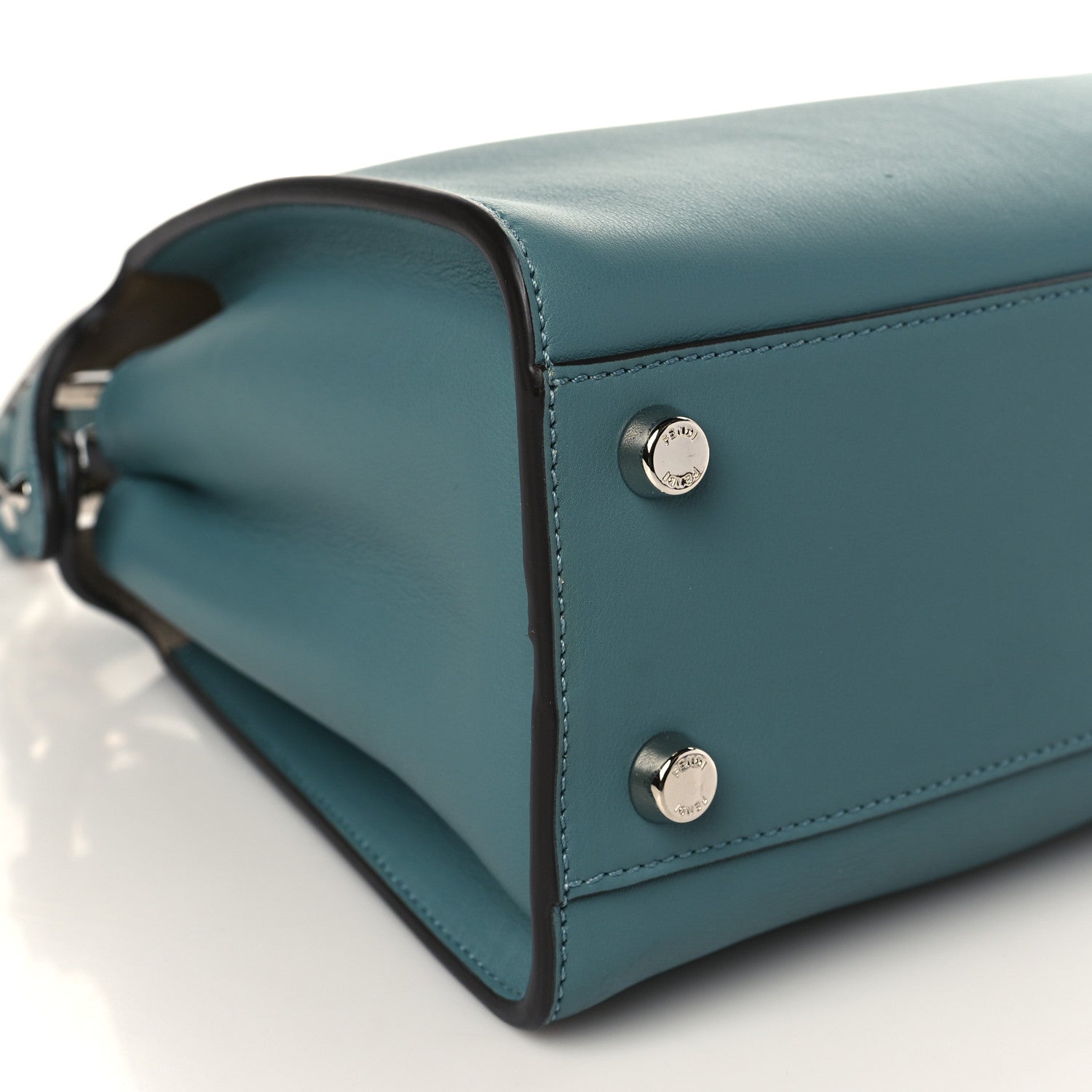 Fendi Vitello Tahiti Bi-Color Medium Peekaboo Iconic Essentially Satchel Pound Sand Nuvola 8 of 9