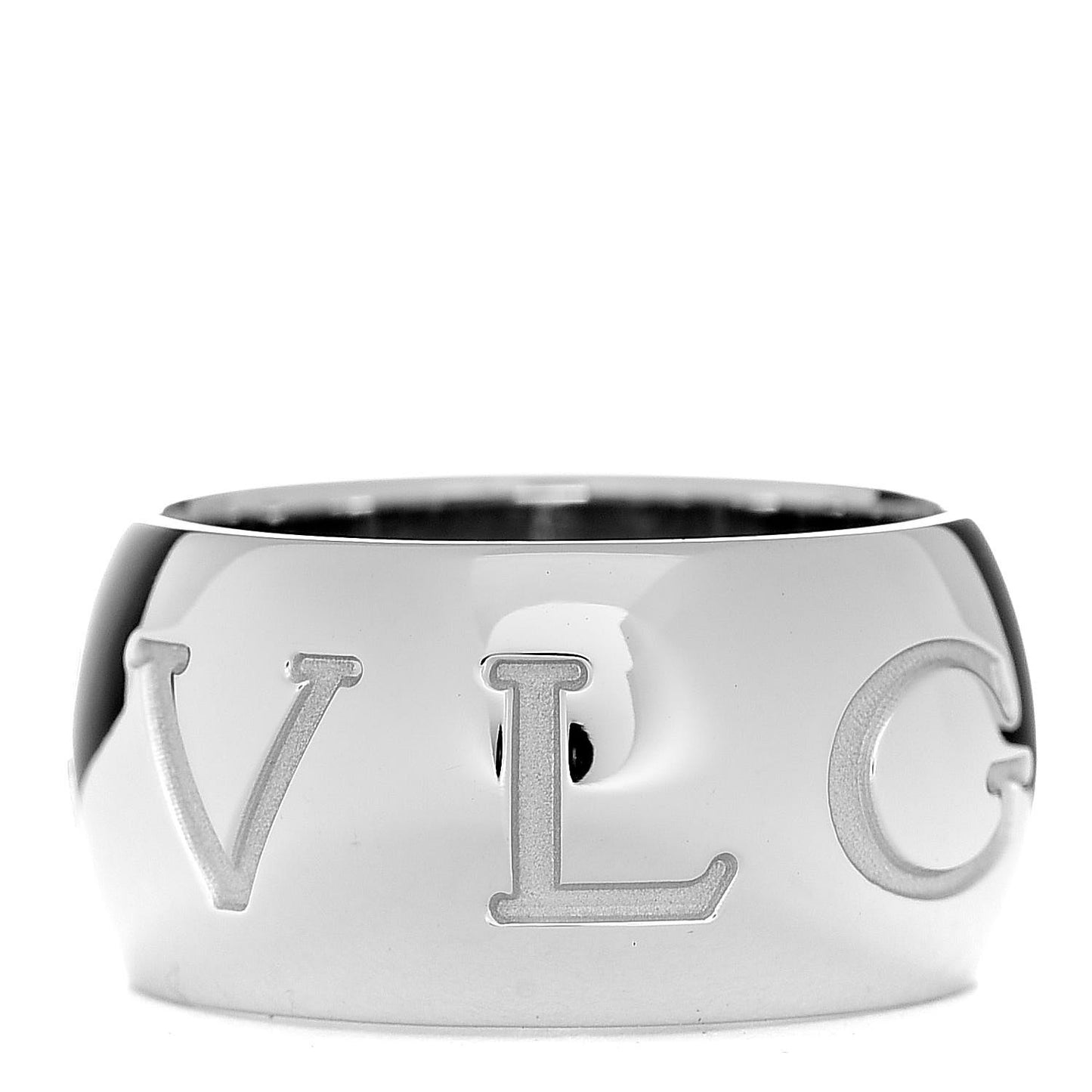 18K White Gold Monologo Band Ring 52 6