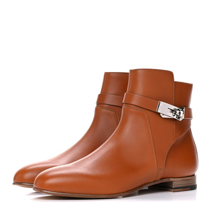 Hermes Calfskin Neo Low Boots 38.5 Natural 3 of 17