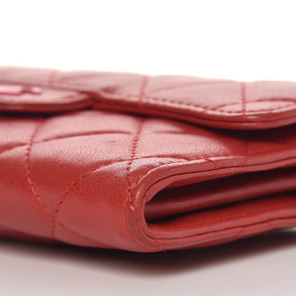 Chanel Lambskin Quilted Small Flap Wallet Red 12 of 15