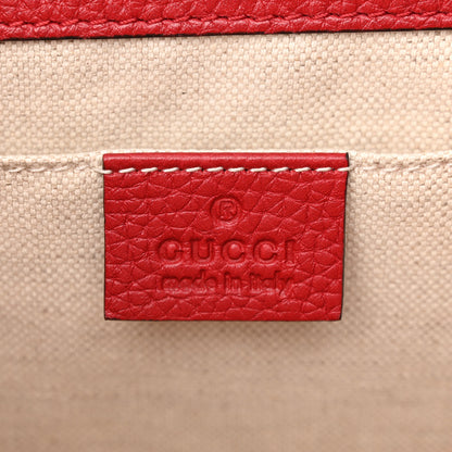Gucci Calfskin Mini GG Marmont Top Handle Bag Vulcanic Red 6 of 17