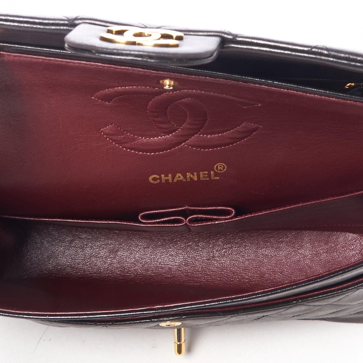 Chanel Lambskin Quilted Medium Double Flap Black 6 of 9
