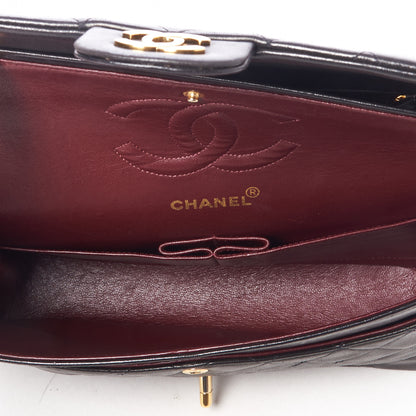 Chanel Lambskin Quilted Medium Double Flap Black 6 of 9