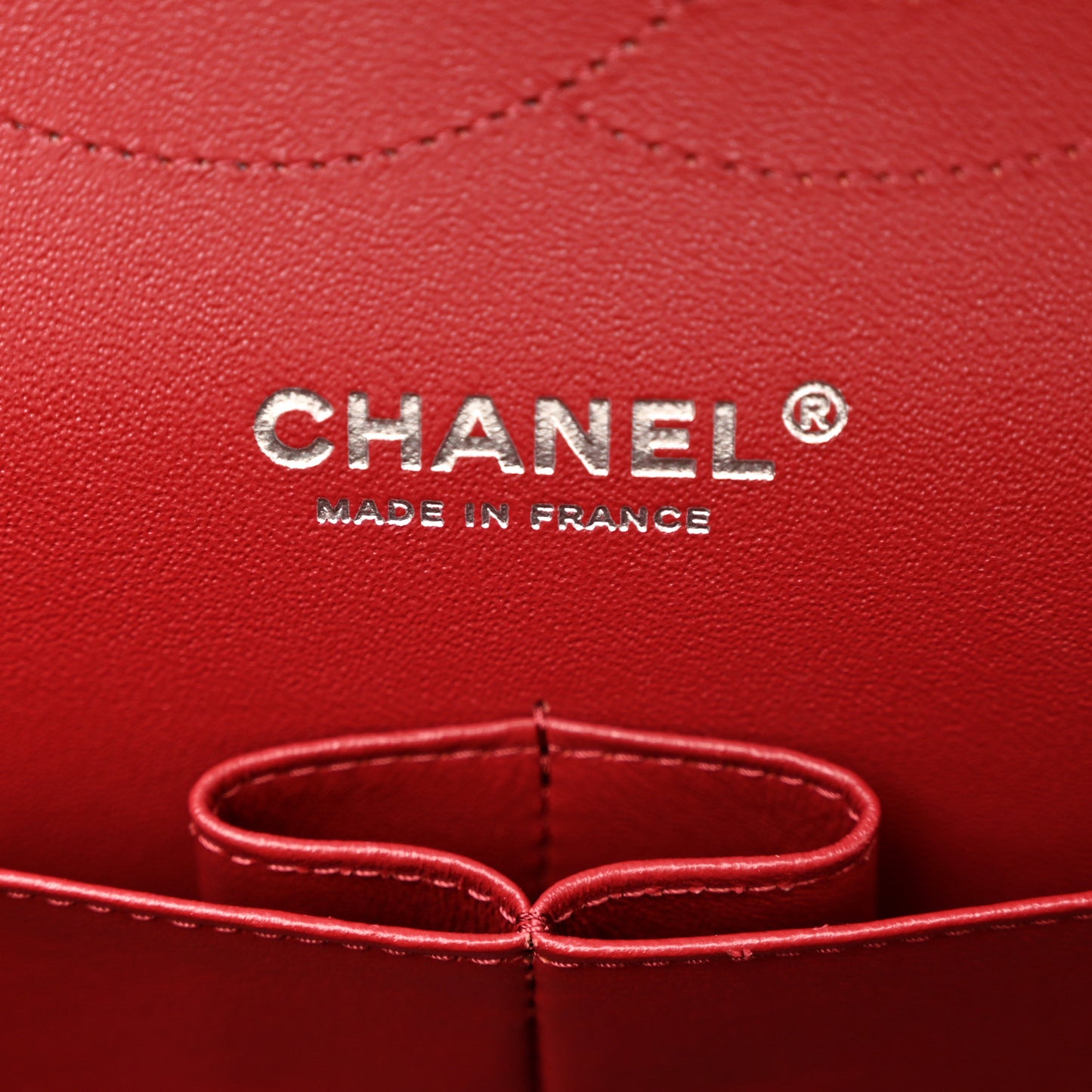 Caviar Quilted Jumbo Double Flap Red