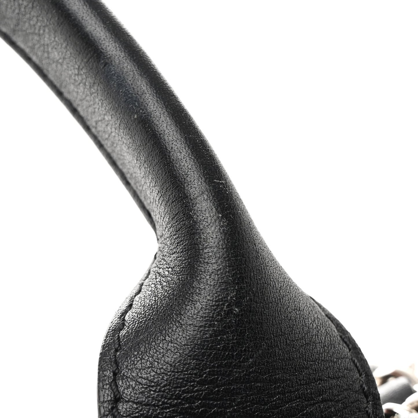 Mixed Fibers Calfskin Small Deauville Tote Black