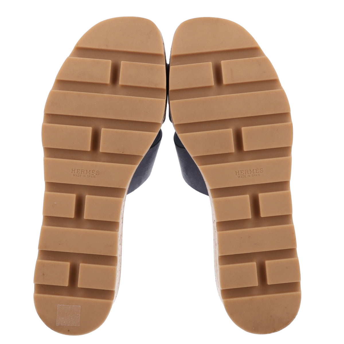Hermes Suede Goatskin Cork Eze 30 Sandals 38 Bleu Grignon 7 of 10
