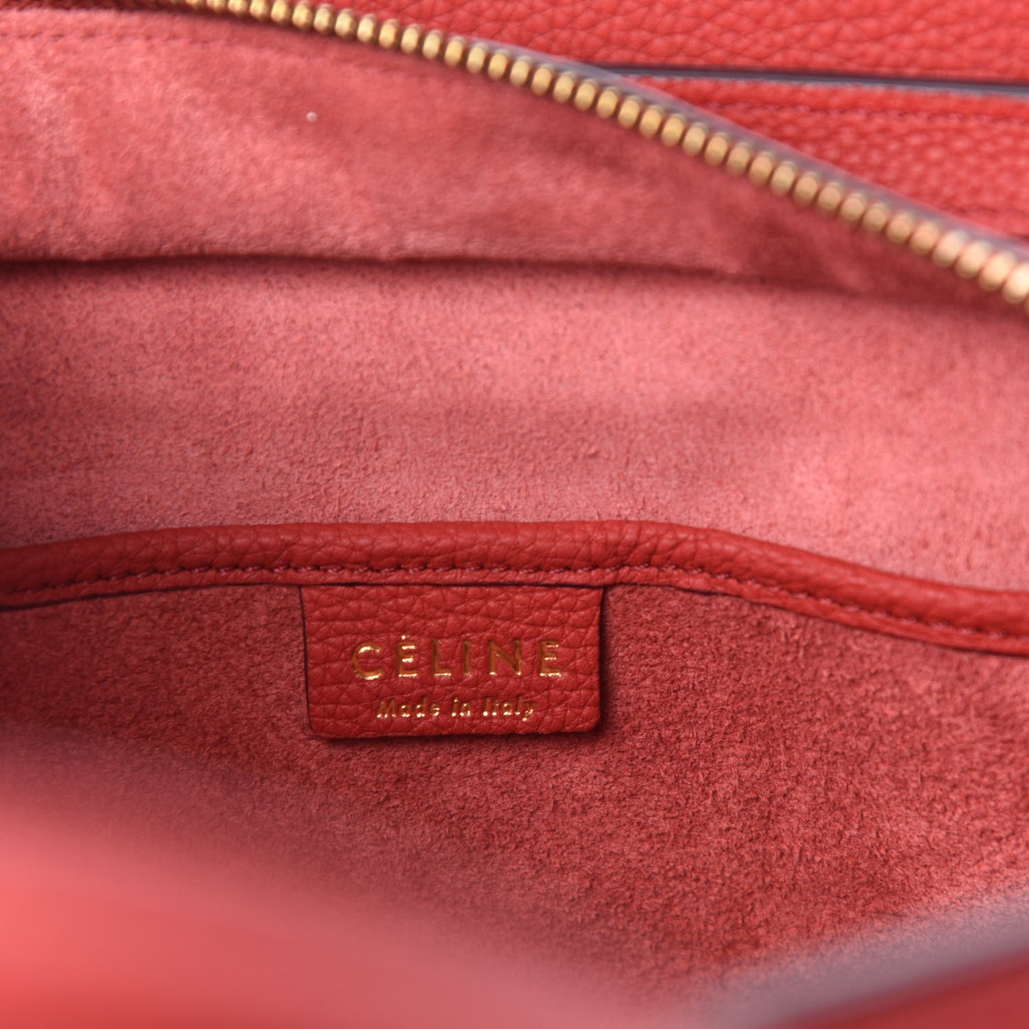 Baby Grained Calfskin Nano Luggage Red