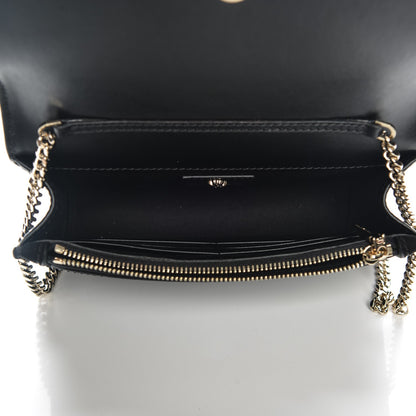 Versace Calfskin Palazzo Crystal Chain Evening Bag Black 5 of 7