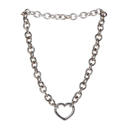 Tiffany Sterling Silver Heart Clasp Choker Necklace 3 of 7